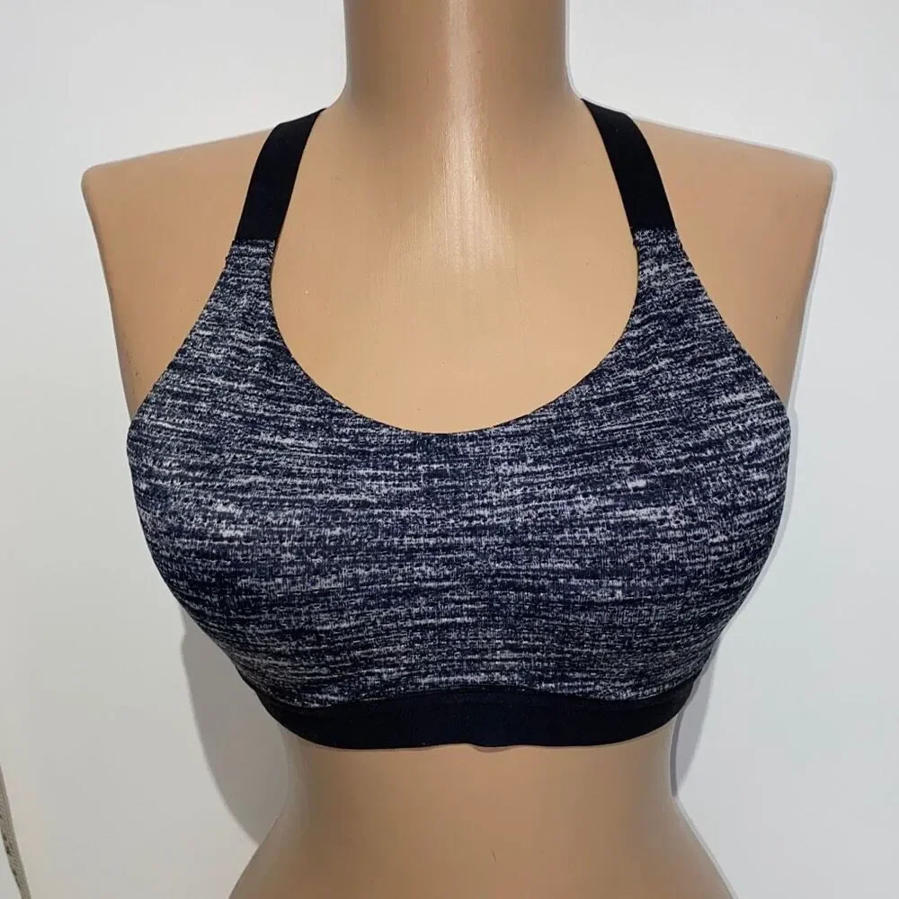 Victoria's Sport Women's Crisscross Strap Lightweight Sports Bra Blue/Black 32C